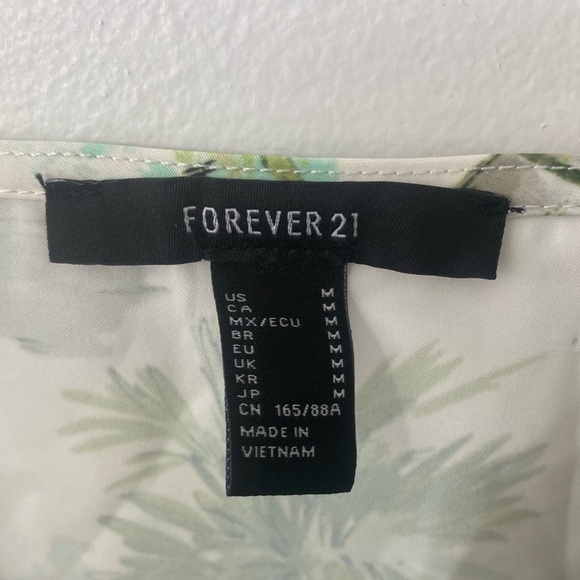 Palm Tree White Mini Slip Dress size small​​, cute dress - Picture 5 of 8